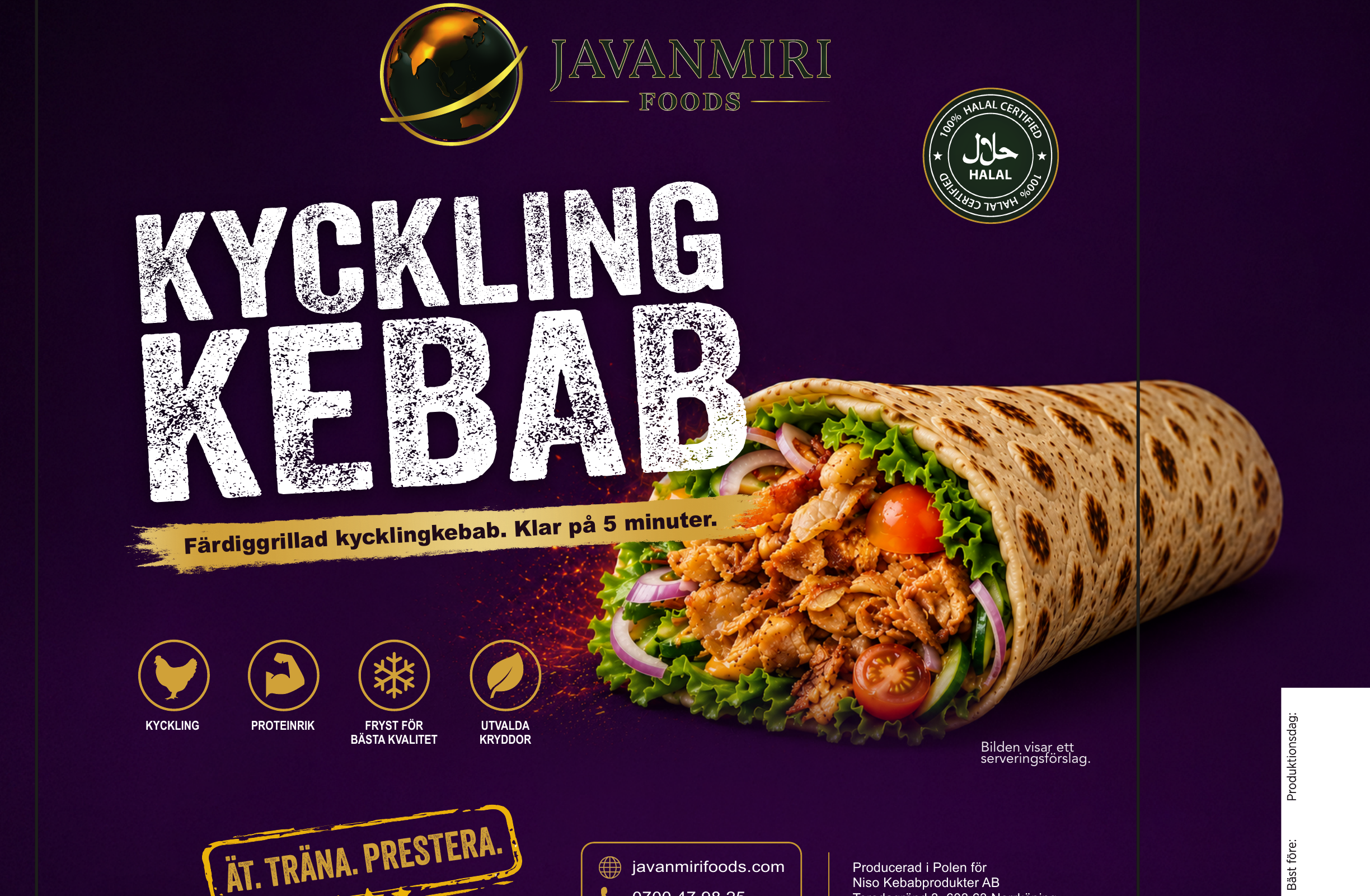 Javanmiri Kycklingkebab 500g